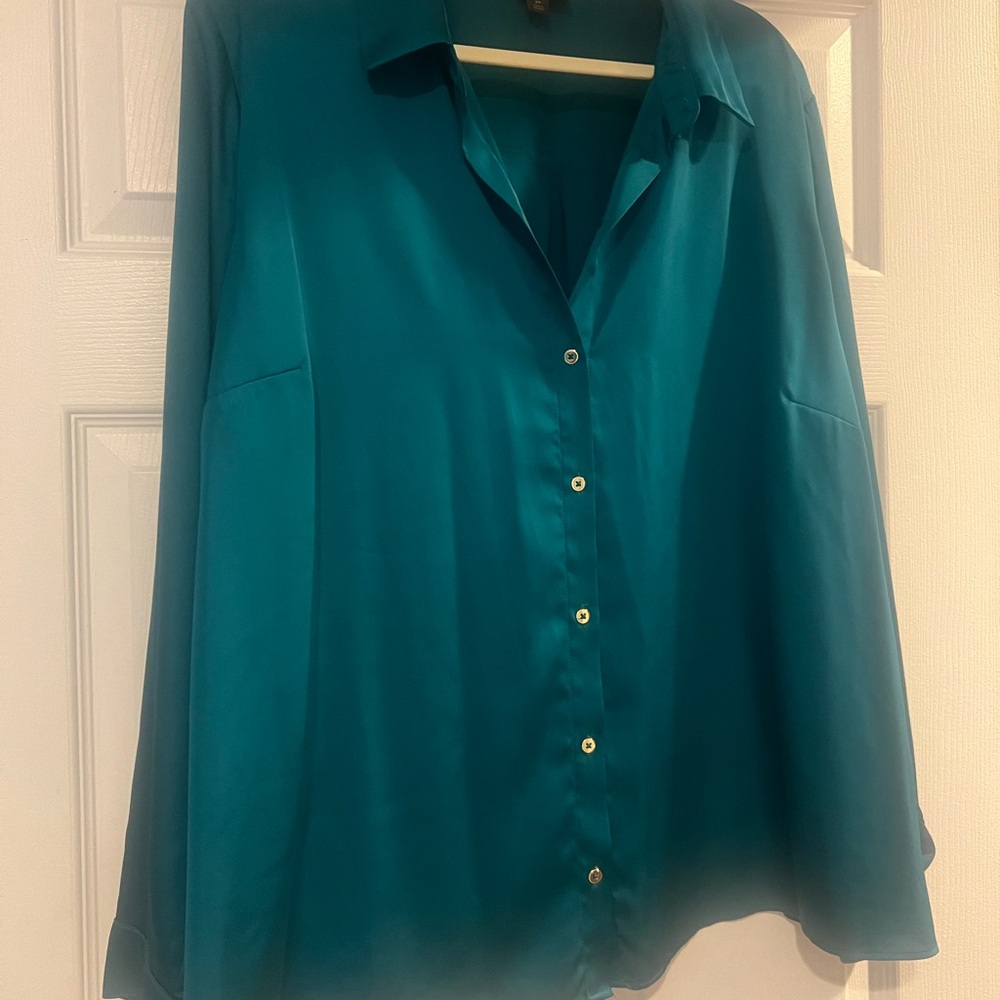BOLD elements Teal Button-Down Shirt